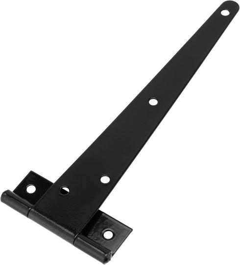 12 Pack 6 Inch 72 SEUNMUK T Strap Door Hinges, Barn Door Hinges with Mounting Screws, Black Barn Gate Hinges for Fence