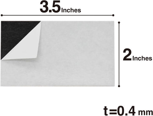 MagX Magnetic Business Card with Adhesive Backing, 50-pack Self Adhesive Magnets, 3.5 x 2 Inch