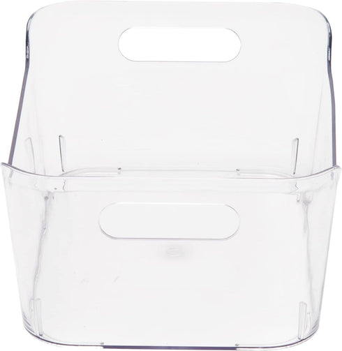 Mind Reader 4 Pack Desk Supplies Organizer, Clear Office Supplies Holder, 8.85" x 6" x 4"