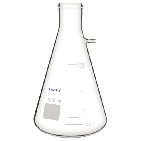 Glass Heavy Wall Borosilicate Filtering Flask - Bolt Neck with Tubulation (2000 ml)