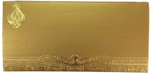 Shagun Envelopes Money Cash Gift - 3 Fold Gold Design Envelope (10 piece) for Indian Wedding, Diwali, Birthday,