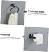 Set Stainless Steel Bathroom Towel Rack Wall-Mounted Towel Holder Elegant Black Durable and Modern Design for Efficient