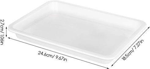 4 Pack 9.7 7.3 Inch GLEAVI Lab Trays Plastic, Acid and Alkali Resistant Chemical Reagent Containment Pan, Leak-Proof