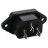 Baomain 3P IEC 320 C14 Male Plug, Panel Power Inlet Sockets Connectors AS-05 AC 250V 10A, 5PCS