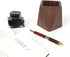 Black Walnut Wooden Pencil Box, Multi-Use Desk Writing Stationary Organizer, Wood Pen Holder for Office Supplies