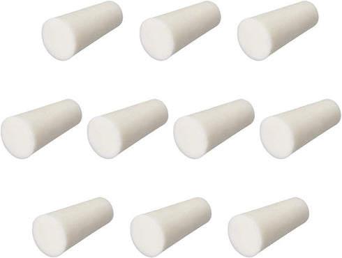 uxcell 10pcs Beige Drilled Silicone Stopper Plugs for Flask Test Tube, Size 9-14mm