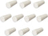 uxcell 10pcs Beige Drilled Silicone Stopper Plugs for Flask Test Tube, Size 9-14mm