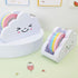 Washi Tape Cutter Set with Cloud Shape Dispenser and Rainbow Tape for Office Home Roll Tape
