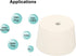MECCANIXITY Rubber Tapered Plug, 43mm to 50mm with Hole Test Tubes Bungs Stopper White for Lab Home, 5 Pieces