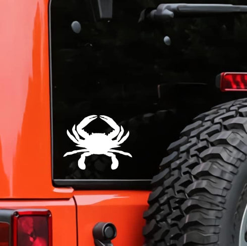 MHDStickerCo Blue Crab Vinyl Decal Sticker | Custom Truck Window Bumper Car Laptop