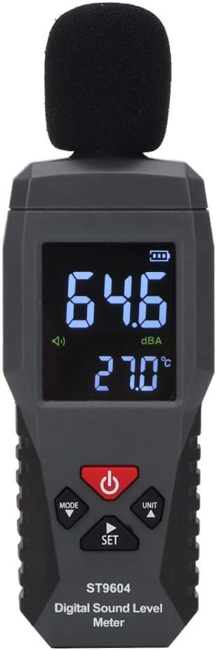 Sound Level Meter, Digital Noise Tester ST9604 for Audio Noise Measurement 30-130dB High Sensitivity