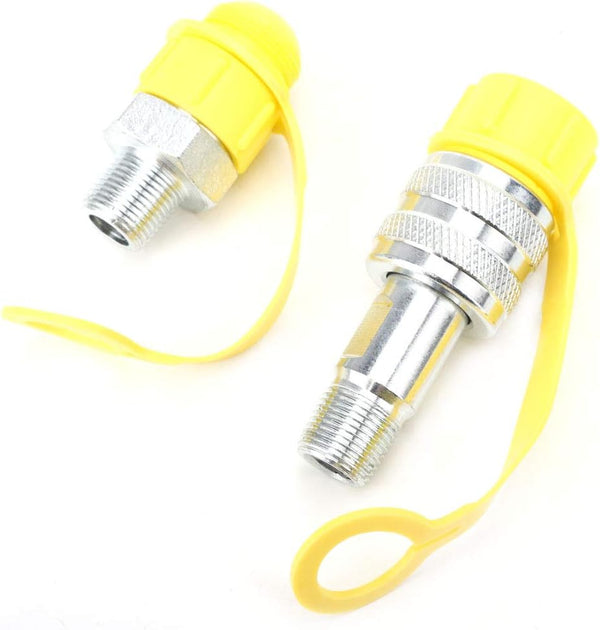 Fafeicy Hydraulic Coupler, Quick Connect Couplers, Zg3/8 Thread, Male and Female Coupling Set