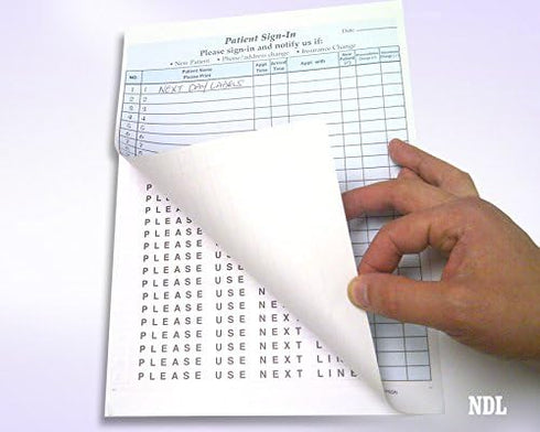 3-Part 25 Sets, 625 NextDayLabels Patient Sign-in Sheets - HIPAA Compliant, Carbonless NCR Forms - Labels