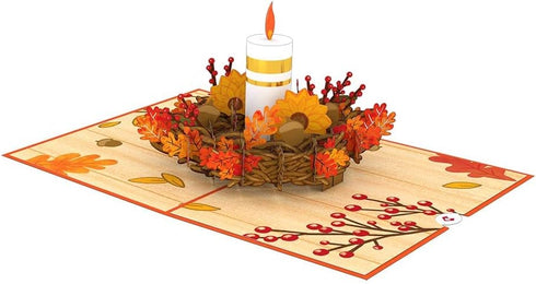 Lovepop Fall Thanksgiving Pop-Up Card, 3D Greeting Card for Her and Him, Blank Note Card & Envelope Included