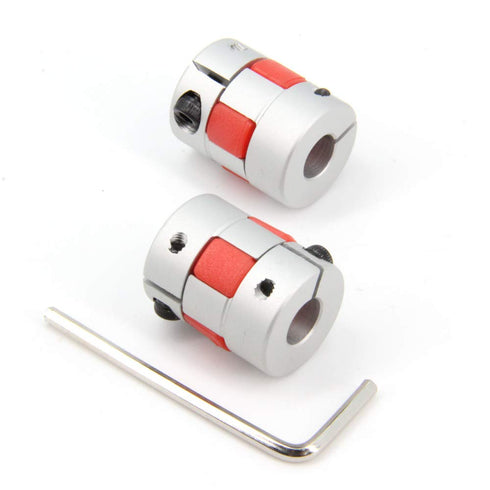Zeberoxyz 2PCS 8mm to 8mm Aluminium Plum Flexible Shaft Coupling, 8x8mm Motor Connector for 3D Printer CNC