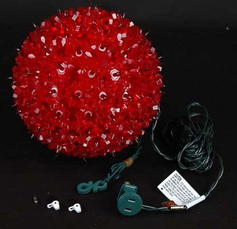 7.5in 100 5ft 12ft Commercial Novelty Lights Light Starlight Sphere, Red, Large Ornament Ball Light, Hanging Cord