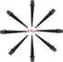 8 Pack 5.3 Inch Metal Stakes, Black Solar Light Replacement Stakes for Yard Landscape Garden Pathway Patio Lamps Pole