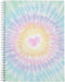 Gotcha Covered Notebooks Softcover, Love To Tie Dye, 8.5" x 11", Trendy Spiral Notebook, 120 Wide Ruled Pages