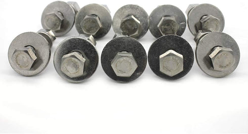 Bolt Fullerkreg 10 Sets Stainless Steel Hex Head Screws, 5/16-18x1-1/4", Bolts and Nuts Kit with Washers