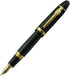 Jinhao 159 Fountain Pen Medium Black Lacquer with Gold Trim, Heavy with Pen Pouch & Refill Ink Converter