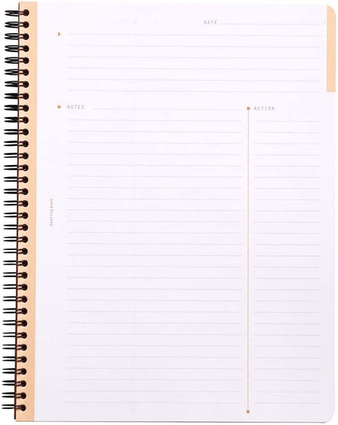 Rhodia Wirebound Meeting Book, A4+, Pre-Printed - Black