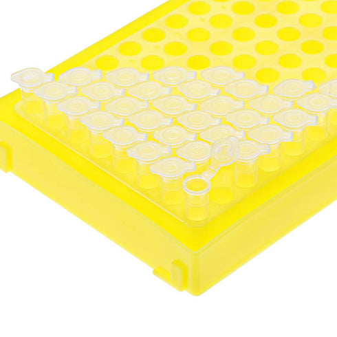 uxcell Centrifuge Tube Rack Storage Box, 96-Well Polypropylene Holder for 0.2ml Tubes, 2 Pcs