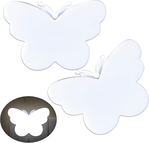 DASITON White Butterfly Night Light Plug Into Wall, Auto Dusk to Dawn