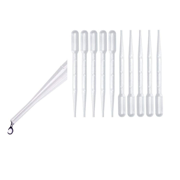 VCCGY 40Pcs 3ml Plastic Transfer Pipettes - Disposable Droppers for Watercolor Art, Science Laboratory, Handmade