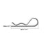 20Pcs R Clips Retaining Cotter Pins - Heavy Duty Zinc Plated Hairpin Assortment Kit for Hitch Pin Lock Systems