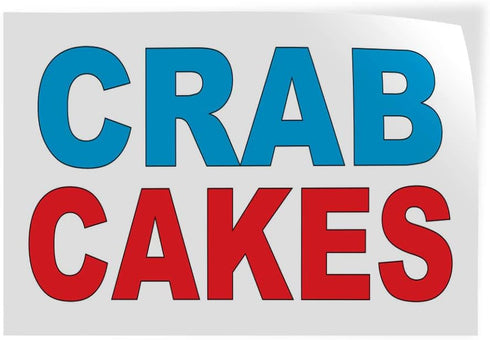 Fastasticdeals Decal Stickers Multiple Sizes Crab Cakes Blue Red Food Bar Restaurant Truck