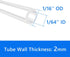 1/64" 1/16" Aquaponics(9.84 Quickun Silicone Tubing, ID x OD High Temp Food Grade Tube Pure Silicone Hose Line Tube