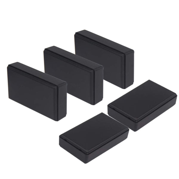 Zulkit 5Pcs Project Boxes, ABS Plastic Electrical Project Case, Power Junction Box, Black 2.76 x 1.65 x 0.71 inch
