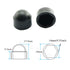 Meuey Lyot M8x14 mm-30PCS -Bolt Nut Protection Cap Black Hex Head Nylon Bolt nut Protective Cover