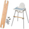 WEITING High Chair Footrest, Non-Slip Adjustable Natural Bamboo Wooden Foot Rest for Baby