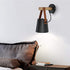 Wall Sconce Lighting Fixture, Industrial Wall Sconce Black Wall Sconce Light, Bedroom Bedside Wall lamp Brown Leather