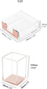 Set Rose Gold Memo Pad Holder Pencil Cup Self-Stick Notes Cube Tray Desktop Accessories Dispenser for Office Home