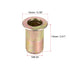 uxcell 10#-24 Carbon Steel Rivet Nuts, Flat Head Insert, 20 Pcs