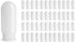 48 Count 2 Ounce White Plastic Tube Bottles with Snap Caps, Empty Refillable Cosmetic Containers for Facial Cleanser,