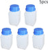 Othmro 5pcs Plastic Lab Chemical Reagent Bottles, 250ml/8.5oz Wide Mouth Liquid/Solid Storage, Blue