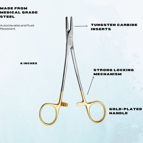 6"| Professional Mayo Hegar Needle Holder Dental Medical Ortho Surgical Needle Holder Locking |Surgical Needle Driver
