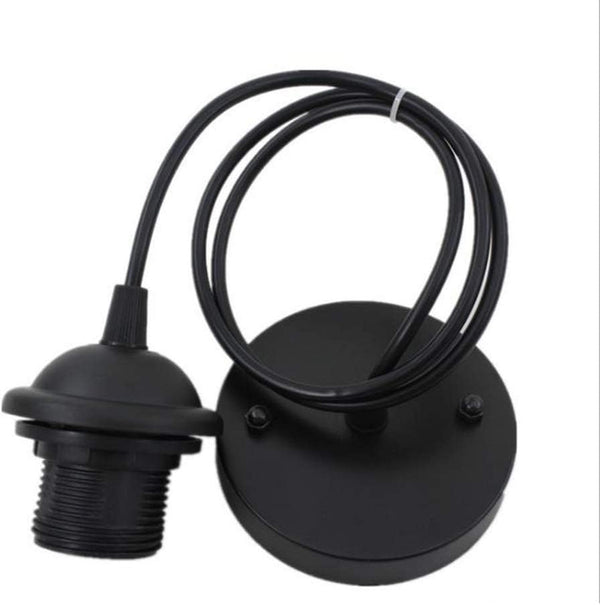 Icole Ceiling Light Pendant Fitting E26 Lamp Holder Black Ceiling Rose Pendant Modern