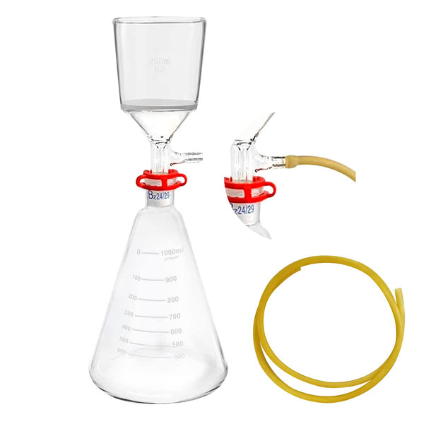 Buchner Funnel Filter Flask Set, Laboratory High Borosilicate Glass Vacuum Filter