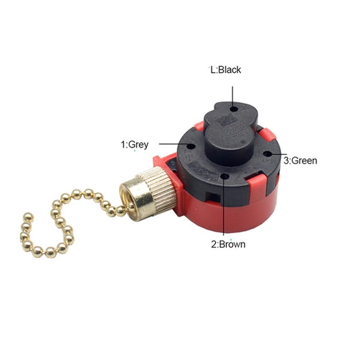 GMBYLBY 4 Wire Fan Switches Convenient Fan Speed Controller Simple to Install Pull Chain Quick Fixing Lightweight Pull