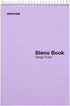 Mintra Office Steno Book, Pastel Colors, 4 Pads/Pack, Gregg Ruled, 6inx9in, 70 Sheets