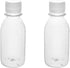 Aicosineg 5Pcs 4.06oz Plastic Lab Chemical Reagent Bottles, 120ml Small Mouth Round Storage Containers with White Cap