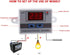 XH-W3001 Mini Thermostat Switch, 12V Digital Intelligent Temperature Controller with Waterproof Sensor Probe