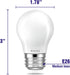15-25 Watt Equivalent LED Light Bulbs, Dimmable, Soft White 2700K, E26 Medium Base, 2W 200LM, A15 Frosted, Pack of 6