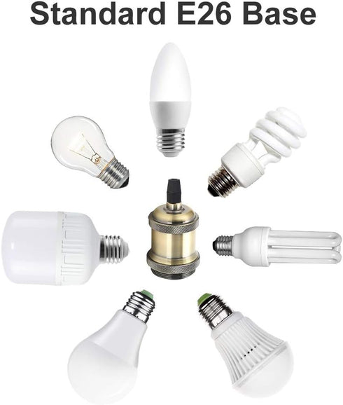 GABORI E26 8-Pack Vintage Lamp Socket, Edison Pendant Light Socket Replacement, Antique Retro Hanging Lamp Holder