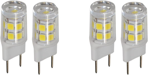 HQRP 4-Pack G8 Bi-Pin 17 LEDs Light Bulb SMD 2835 Cool White