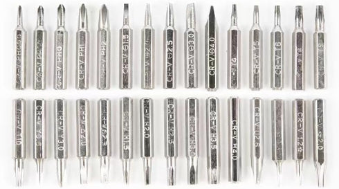 32-in-1 Set Magnetic Precision Screwdriver with Star, Torx, Phillips, Slotted, Hex Bits - Mini Repair Tool Kit